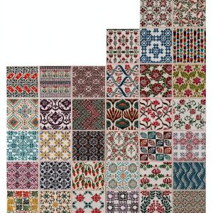 Cross-Stitch Embroidery Book by XYZ Designs Print Replica 175 Pages-0