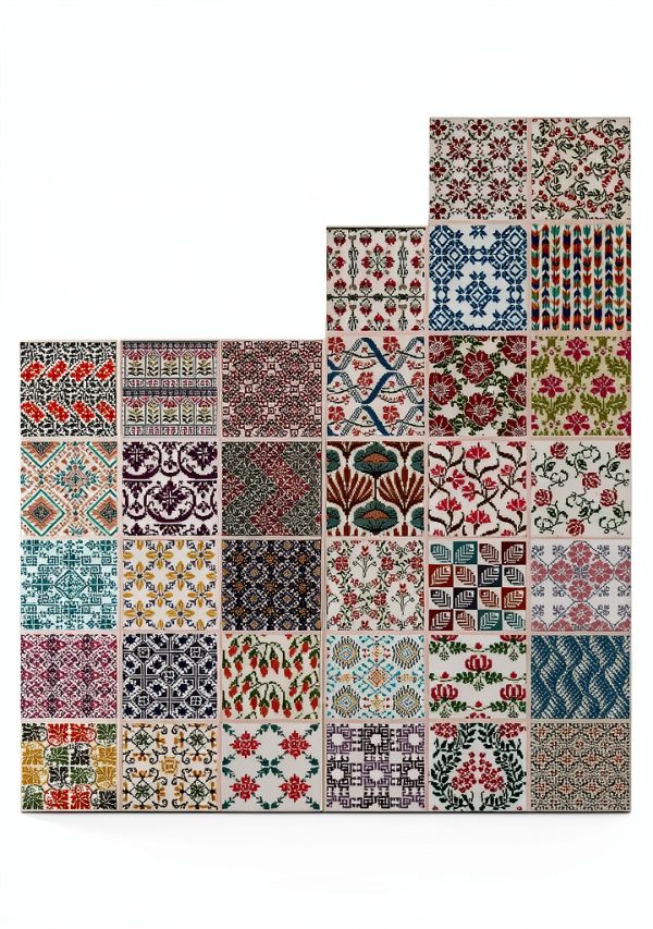 Cross-Stitch Embroidery Book by XYZ Designs Print Replica 175 Pages-0