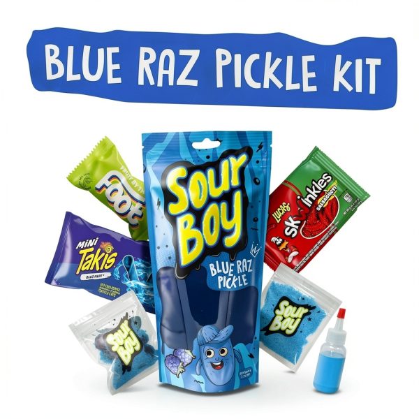 Sourboy Blue Raspberry Pickle Snack Kit – Sweet & Spicy Party Pack-1