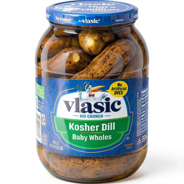Vlasic Kosher Dill Baby Whole Pickles 46oz Jar Crunchy Snack Pickles-0