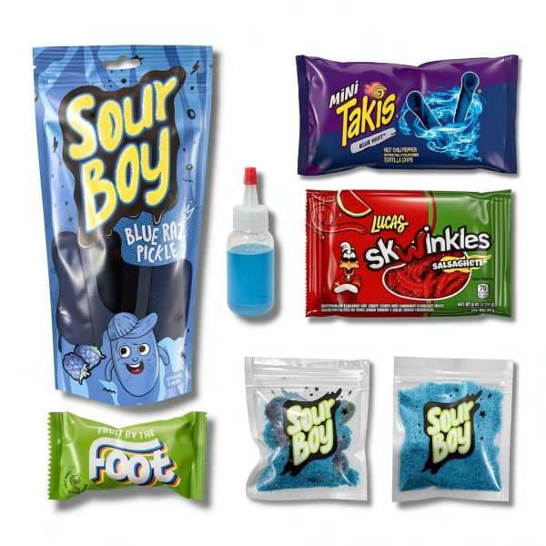 Sourboy Blue Raspberry Pickle Snack Kit – Sweet & Spicy Party Pack-2