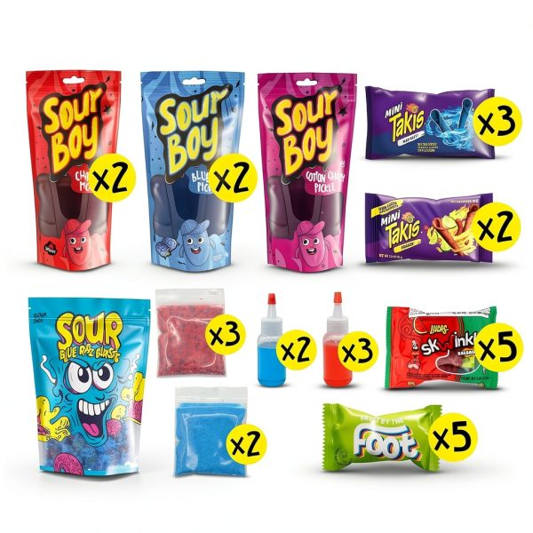 Sourboy Pickle Kit 5-Pack – Chamoy, Blue Raspberry & Cotton Candy-1